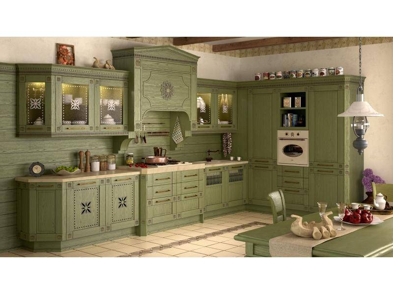 кухня прямая floreale verde в Махачкале