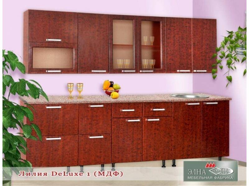 кухня прямая лилия deluxe 1 (мфд) в Махачкале