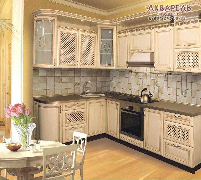 кухня угловая в пленке пвх с патиной в Махачкале