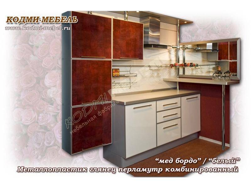 кухонный гарнитур угловой мед бордо в Махачкале