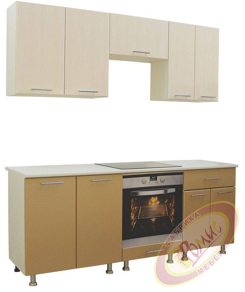 кухня ромис 3 с фасадами из мдф в Махачкале
