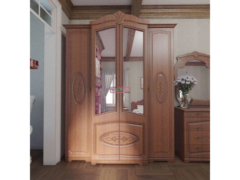 шкаф платяной валенсия мдф каштан с патиной в Махачкале
