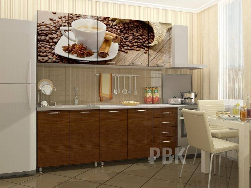 кухонный гарнитур с фотопечатью кофе в Махачкале
