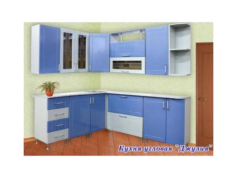 голубая угловая кухня джулия в Махачкале