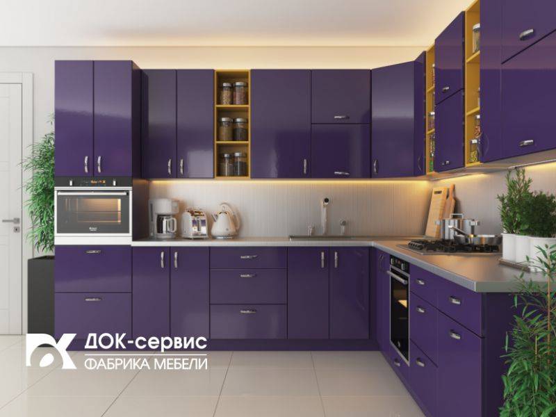 угловая кухня фиолетовая в Махачкале