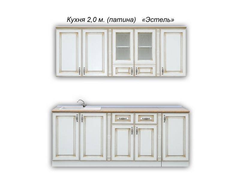кухня прямая эстель патина в Махачкале