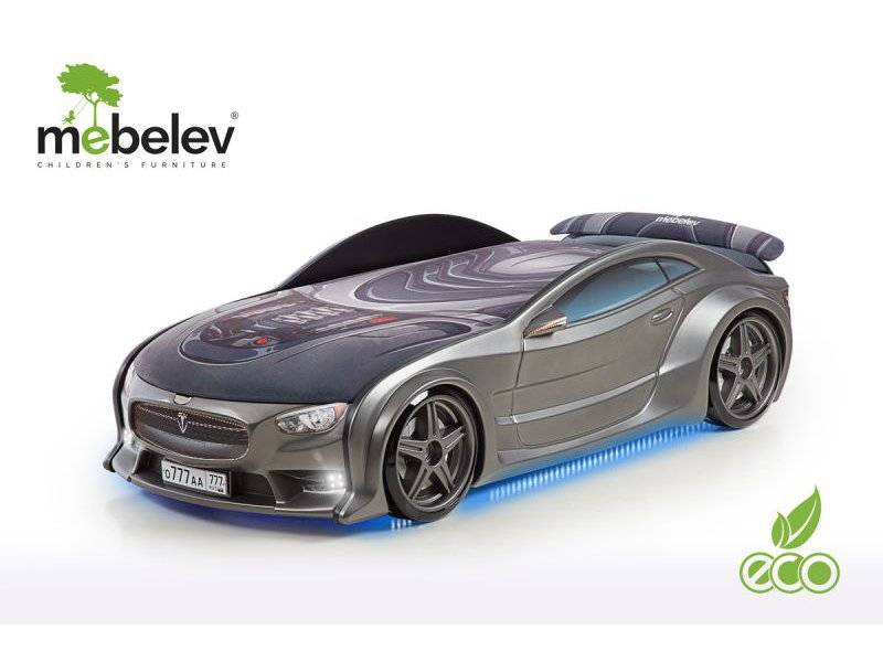 кровать-машина объемная (3d) neo "тесла" (графит) в Махачкале