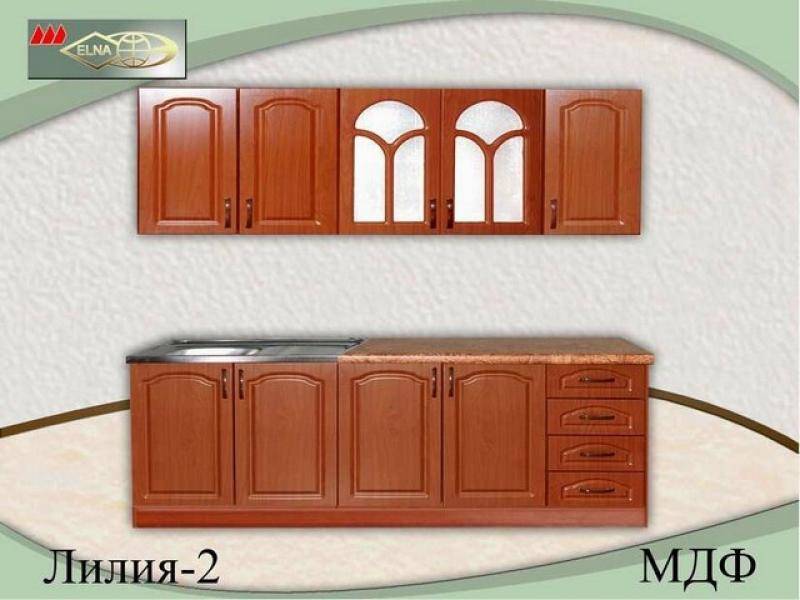 кухня прямая лилия 2 (мдф) в Махачкале