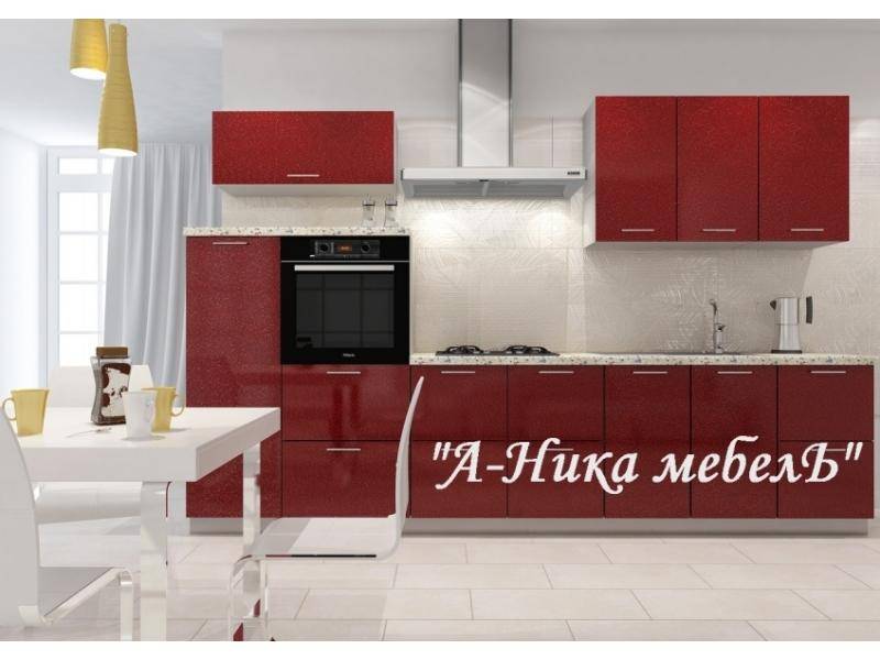 кухня прямая гамма бордо в Махачкале