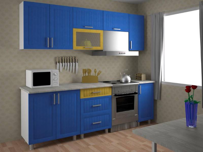 кухонный гарнитур прямой золушка blue oliva в Махачкале