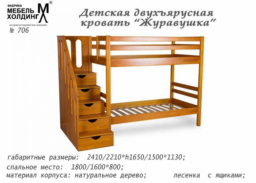 кровать детская игровая 2х-ярусная журавашка в Махачкале