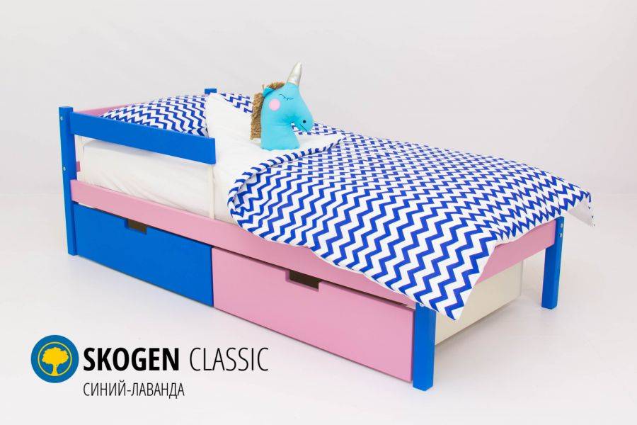детская кровать skogen classic синий-лаванда в Махачкале