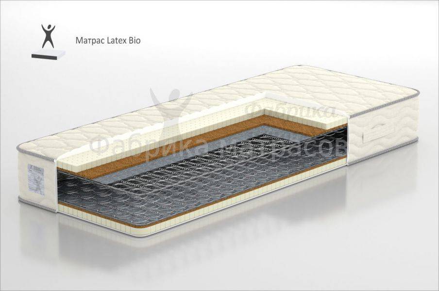 матрас на зависимом пружинном блоке latex bio в Махачкале
