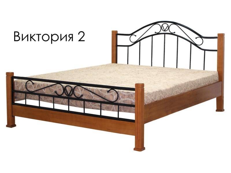 кровать виктория 2 из массива сосны с элементами ковки в Махачкале