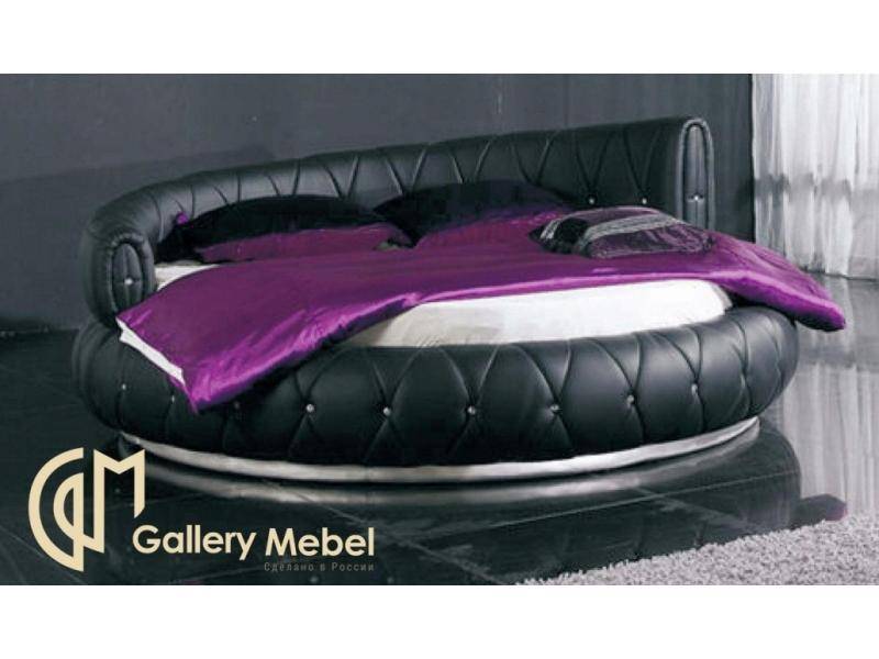 черная кровать letto rotondo 02 в Махачкале