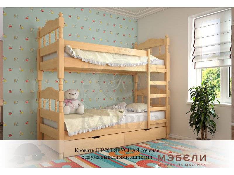 кровать двухъярусная точеная в Махачкале