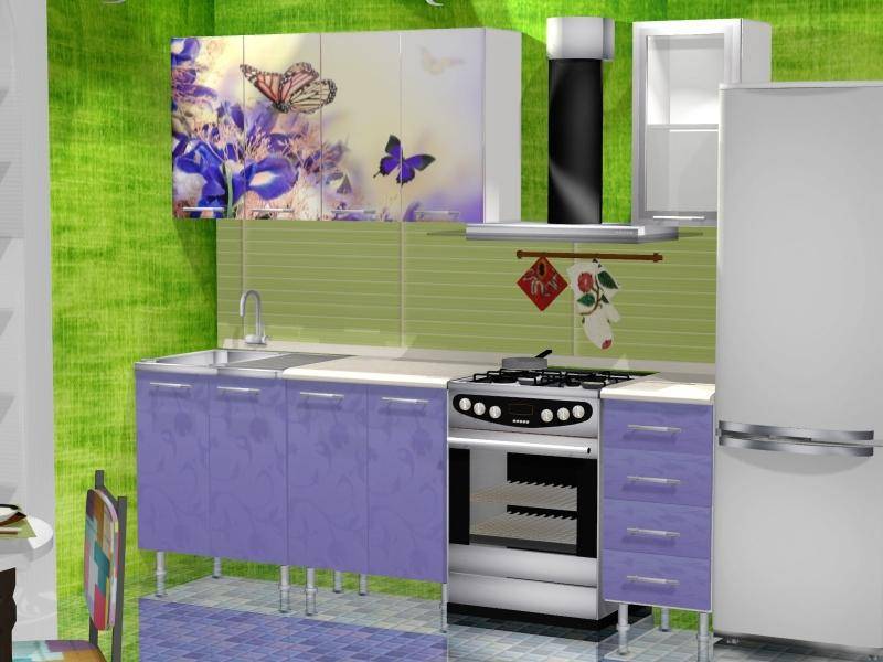 фиолетовая кухня бабочки в Махачкале