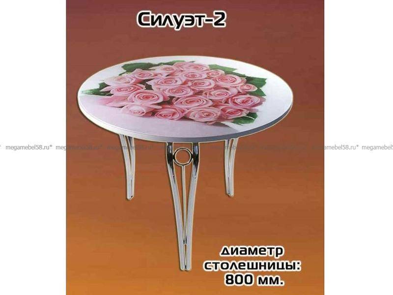 круглый стол с фотопечатью силуэт 2 в Махачкале