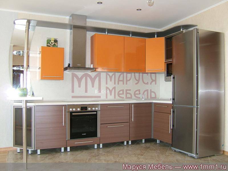кухня угловая оранжевая в Махачкале