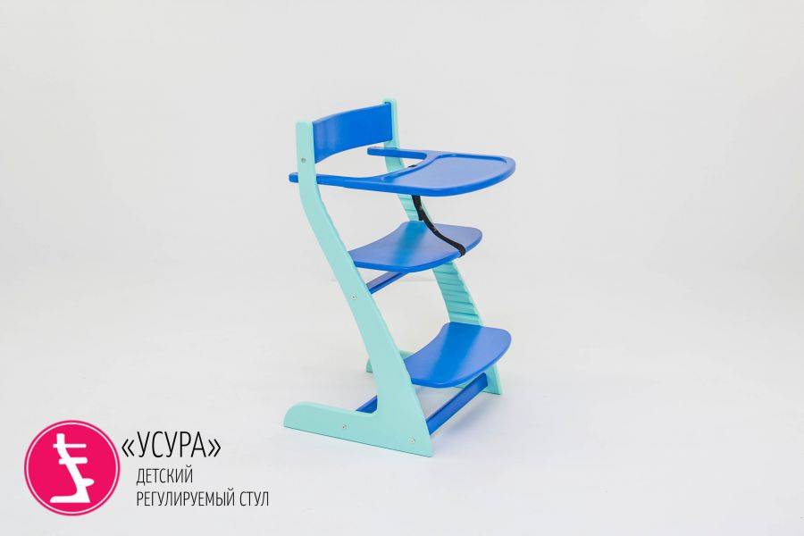детский растущий регулируемый стул усура мятно-синий в Махачкале