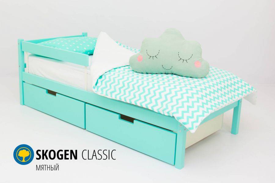 детская кровать skogen classic мятный в Махачкале