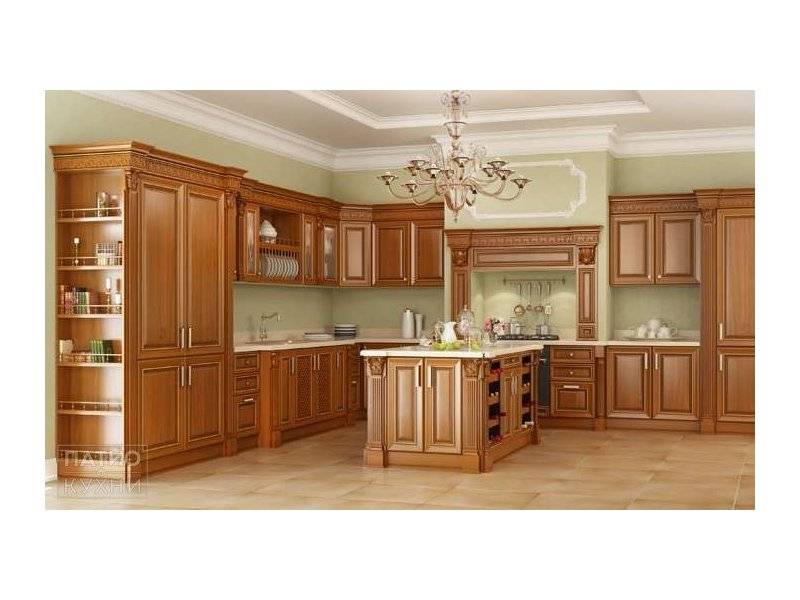 классическая кухня stradivary островная (светло-коричневая) арт. 147 в Махачкале