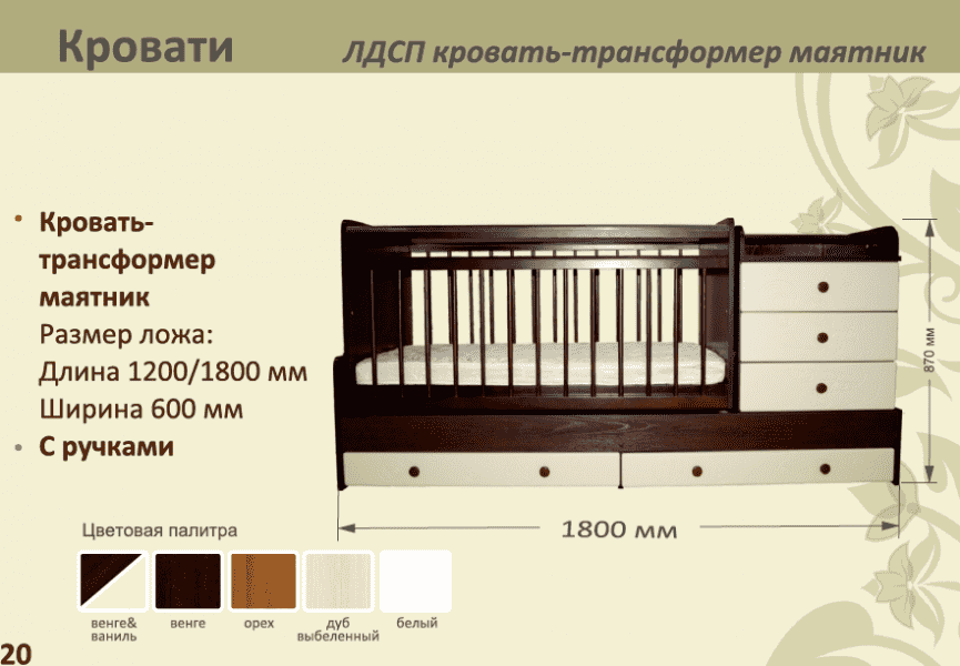 детская лдсп кровать-трансформер маятник в Махачкале