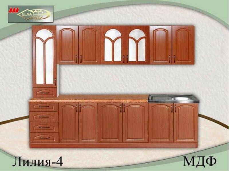 кухня прямая лилия 4 (мдф) в Махачкале