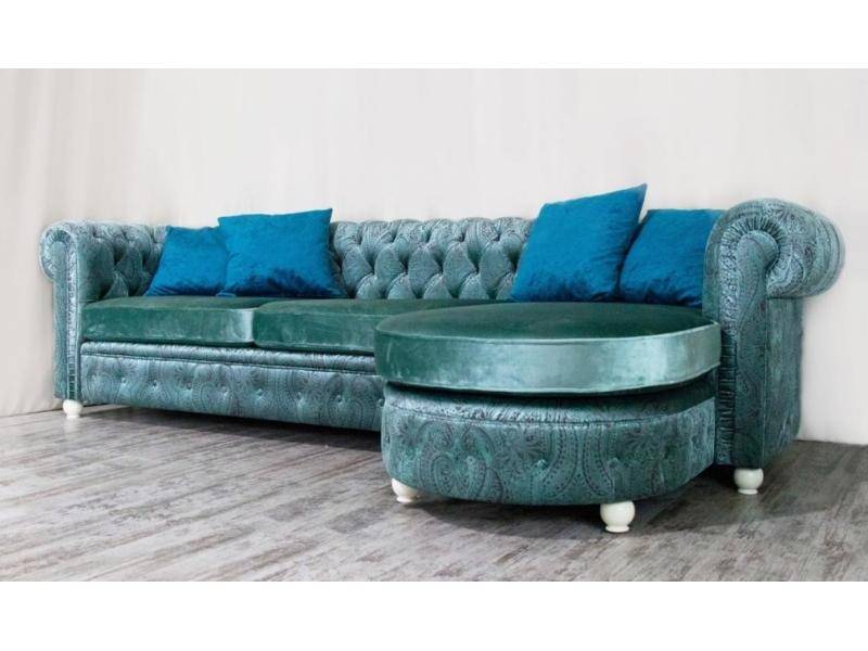 диван chesterfield с оттоманкой в Махачкале