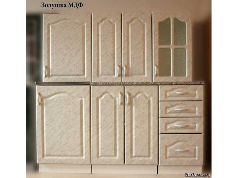 кухня золушка мдф (серый мрамор) в Махачкале