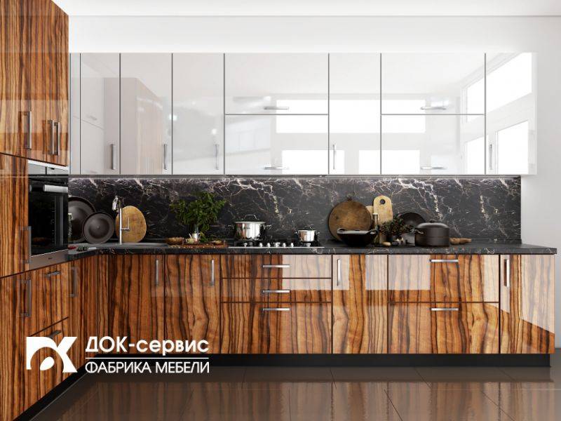 угловая глянцевая кухня в Махачкале