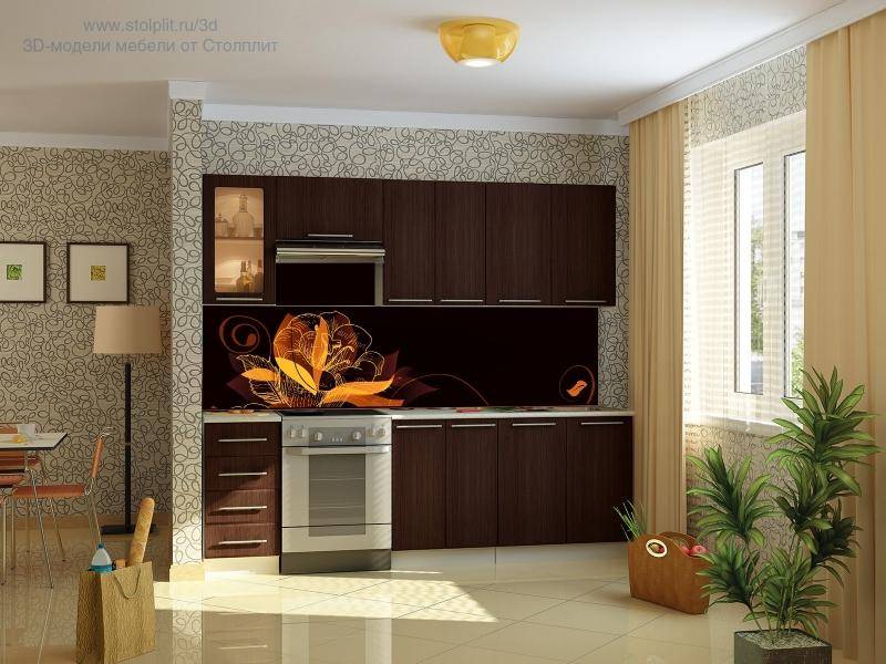 коричневая кухня модерн 004 в Махачкале