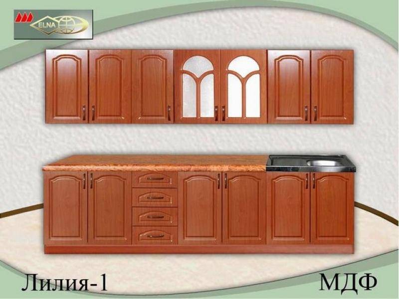кухня прямая лилия 1 (мдф) в Махачкале