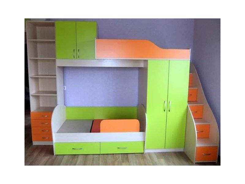 детская двухъярусная кровать со шкафами в Махачкале