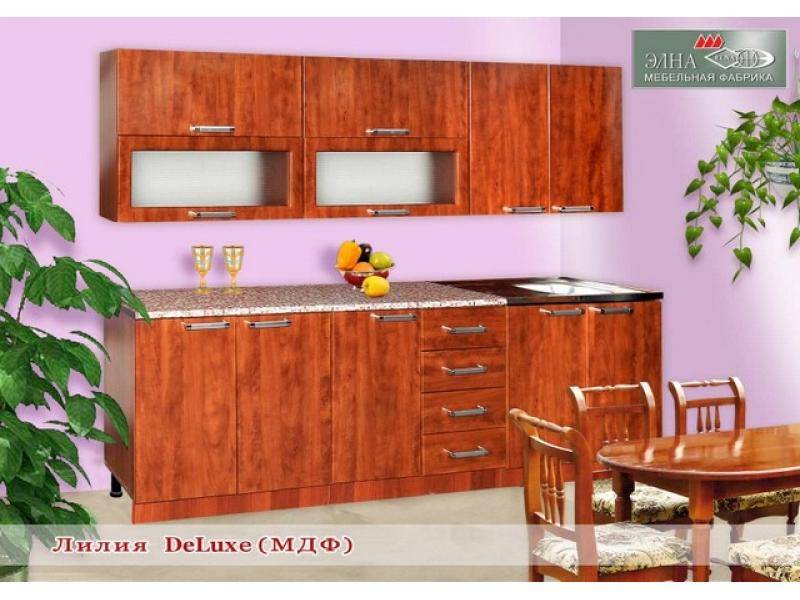 кухня прямая лилия deluxe (мфд) в Махачкале