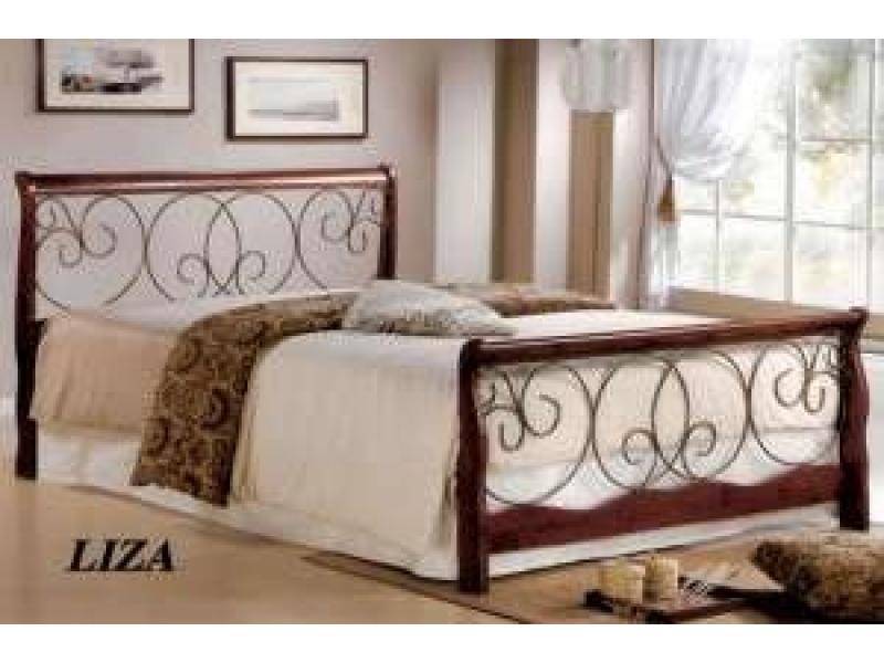 кровать wf liza (160*200) walnut/rusty black в Махачкале