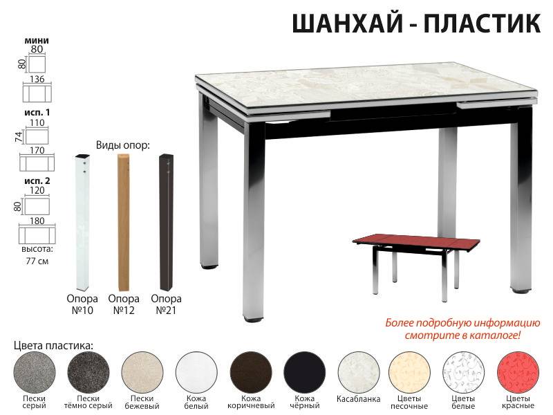 стол обеденный шанхай пластик в Махачкале