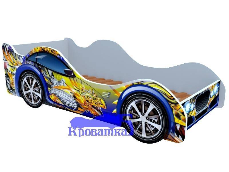кровать для мальчика синий дракон в Махачкале
