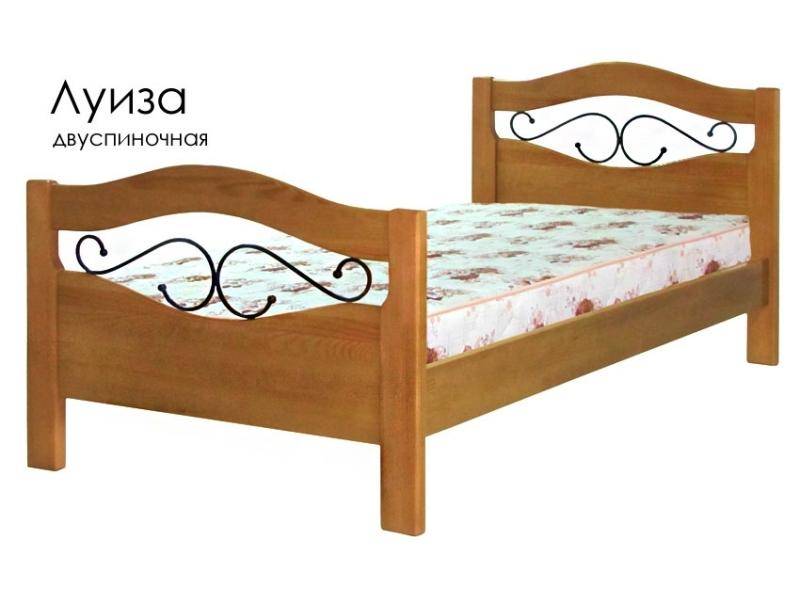 кровать луиза из массива сосны с элементами ковки в Махачкале