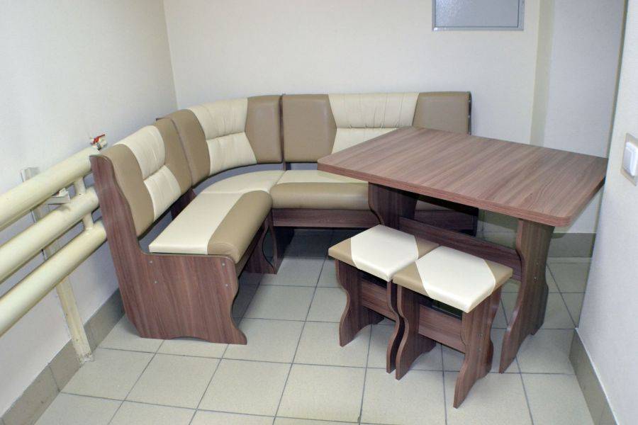 кухонный уголок уют 2, ясень шимо темный, к/з капучино + молочный в Махачкале