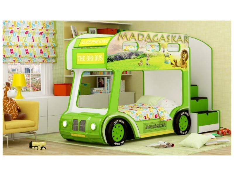 двухъярусная кровать-aвтобус madagaskar в Махачкале