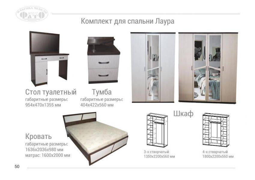 комплект для спальни лаура в Махачкале