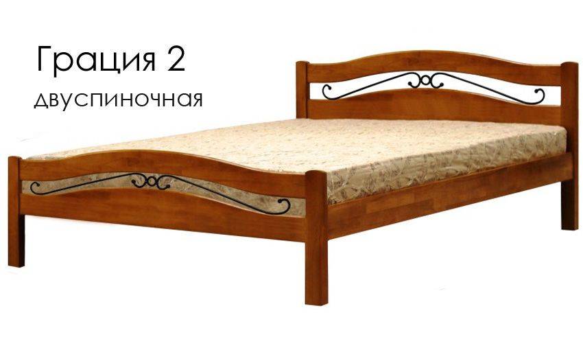 деревянная кровать грация 2 двуспиночная в Махачкале