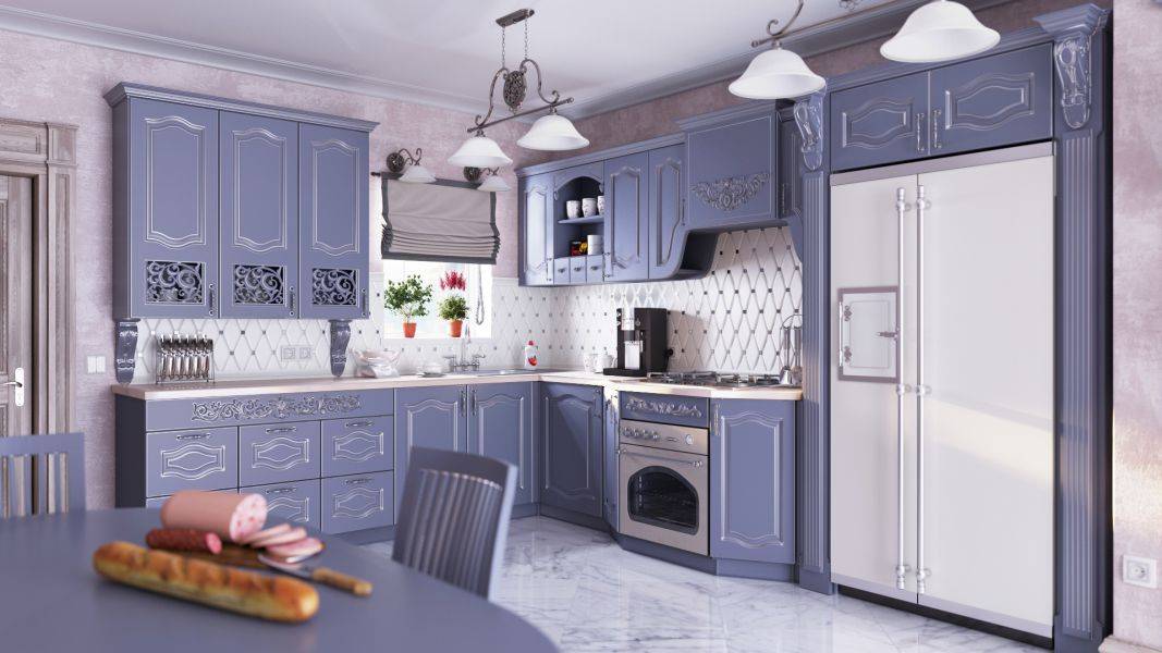 классическая сиреневая кухня изабелла в Махачкале