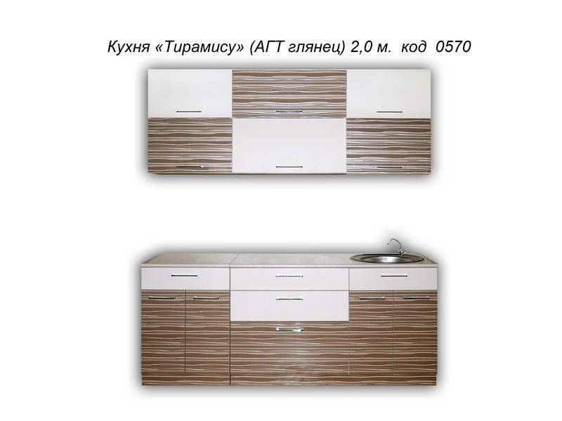 кухня прямая тирамису (агт глянец) в Махачкале