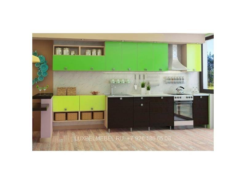 яркая кухня с фасадами дсп модель 002 в Махачкале