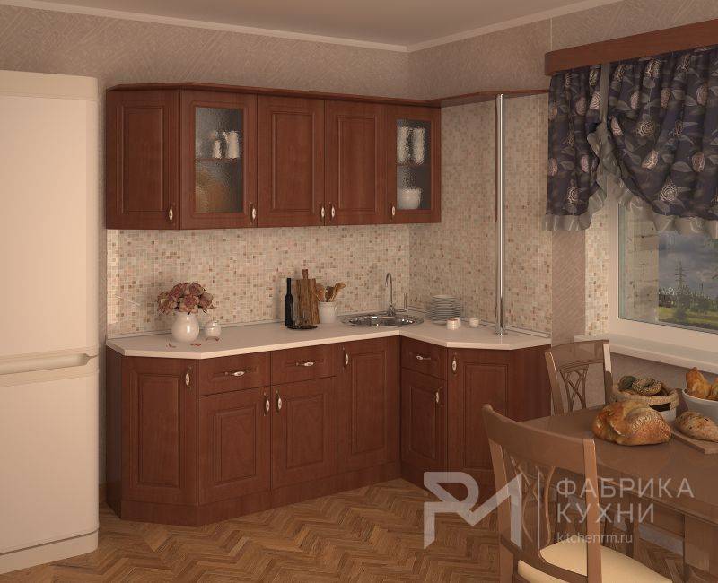 кухня орех квадро 2 угловая в Махачкале