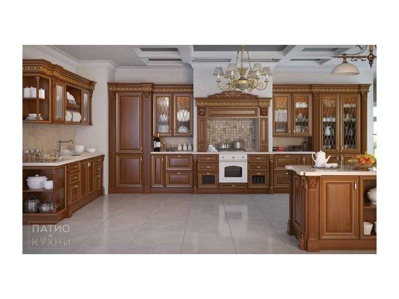 классическая кухня stradivary островная (темно-коричневая) арт. 146 в Махачкале