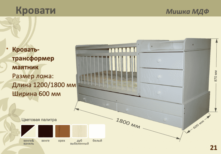 детская кроватка мишка мдф в Махачкале