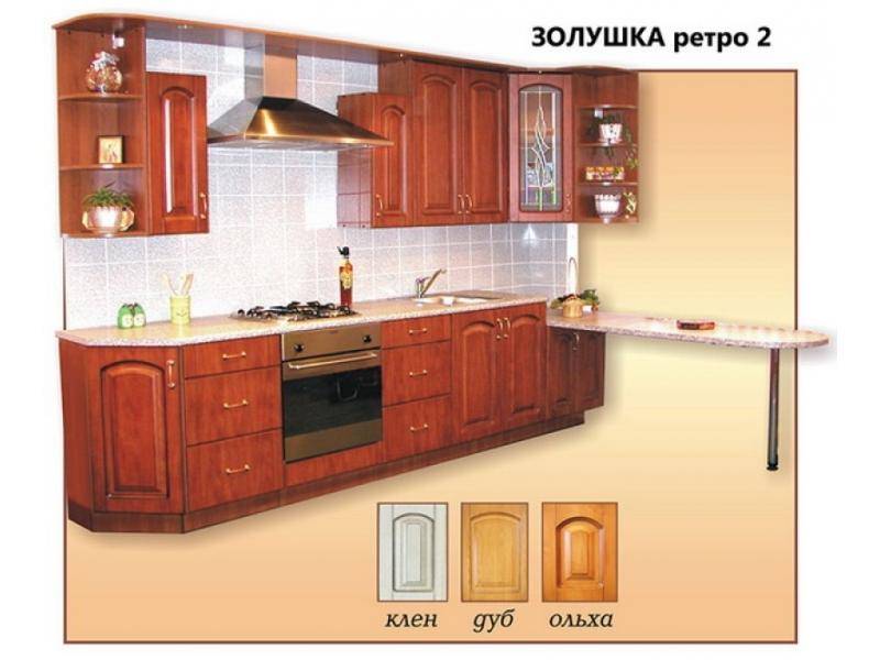 кухня прямая золушка ретро 2 мдф в Махачкале